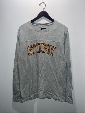 👕🌶 Stussy College Spellout Embroidered Long Sleeve Shirt